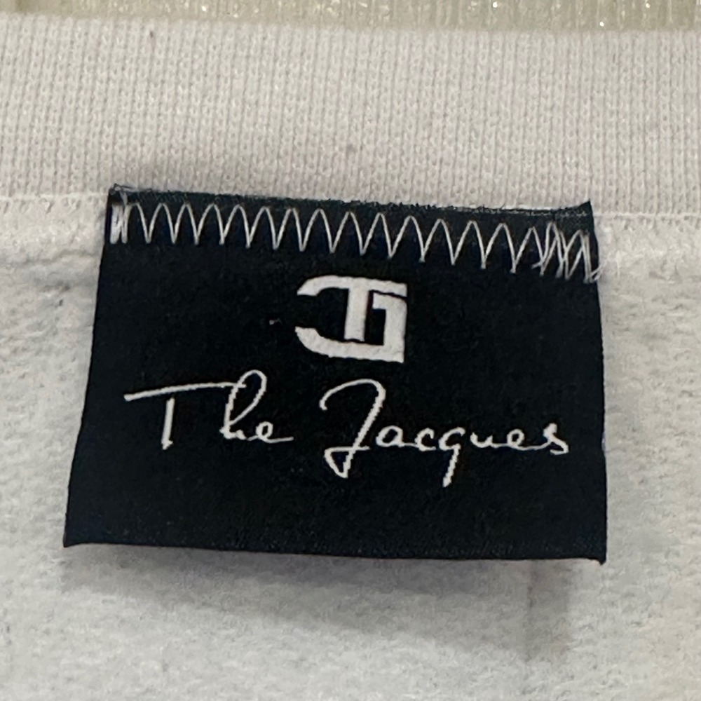 Vintage The Jacques Haiti Flag Sweatshirt Mens White Cotton size L/XL - Picture 4 of 9